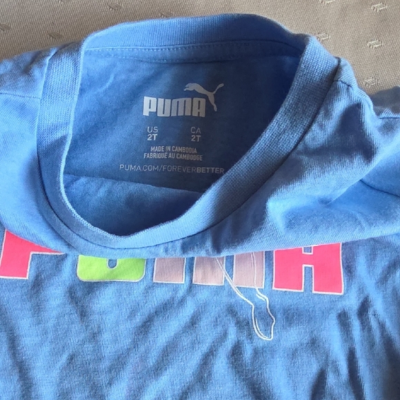 Puma Kids Colorful Logo Blue and Pink Activewear Set - Picture 3 of 9